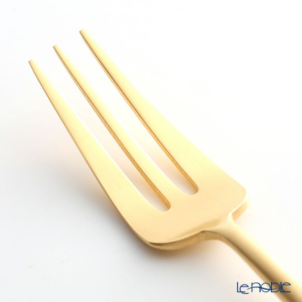 クチポール ゴア GOA ブラック／ゴールド ペストリーフォーク／ケーキフォーク 17cm マット仕上げ