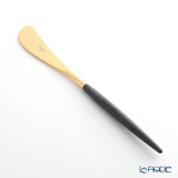 クチポール ゴア GOA ブラック／ゴールド バタースプレッダー（バターナイフ） 17cm マット仕上げ