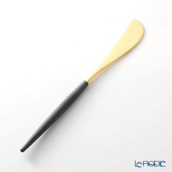 クチポール ゴア GOA ブラック／ゴールド バタースプレッダー（バターナイフ） 17cm マット仕上げ