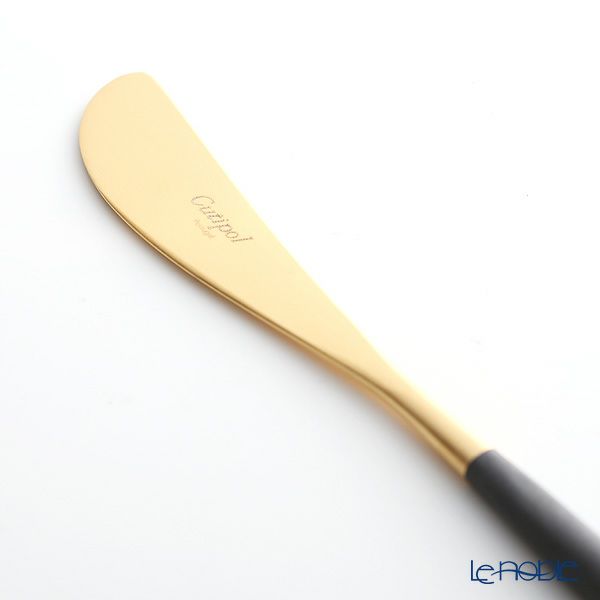 クチポール ゴア GOA ブラック／ゴールド バタースプレッダー（バターナイフ） 17cm マット仕上げ
