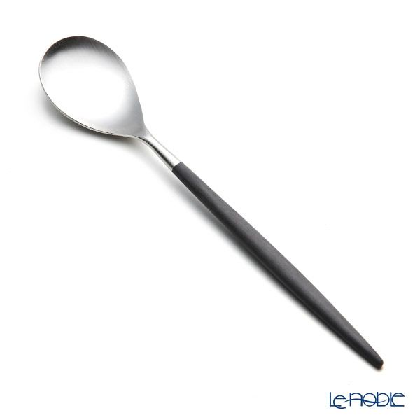 クチポール ミオ MIO ブラック／シルバー デザートスプーン マット仕上げ