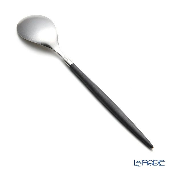 クチポール ミオ MIO ブラック／シルバー デザートスプーン マット仕上げ