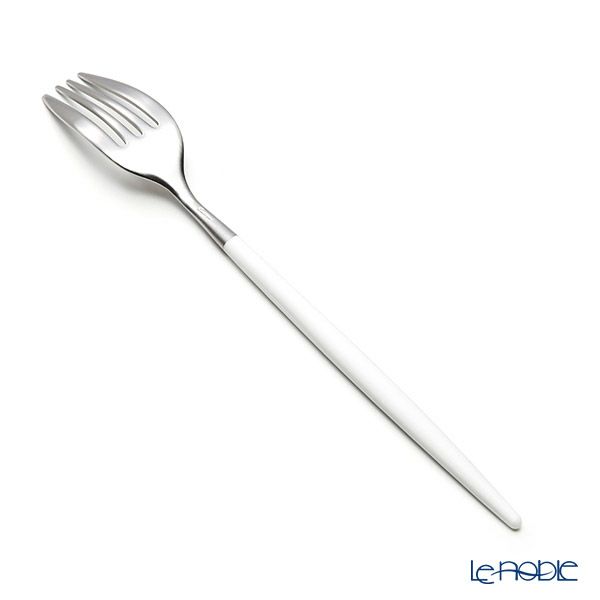 クチポール ミオ MIO ホワイト／シルバー デザートフォーク マット仕上げ