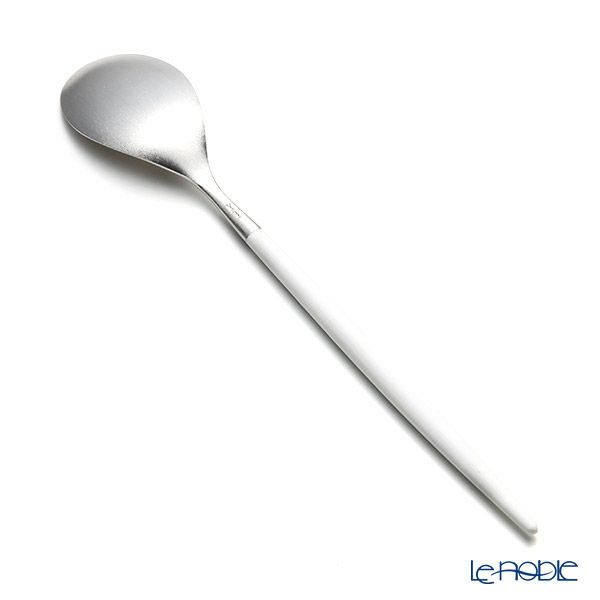 クチポール ミオ MIO ホワイト／シルバー デザートスプーン マット仕上げ