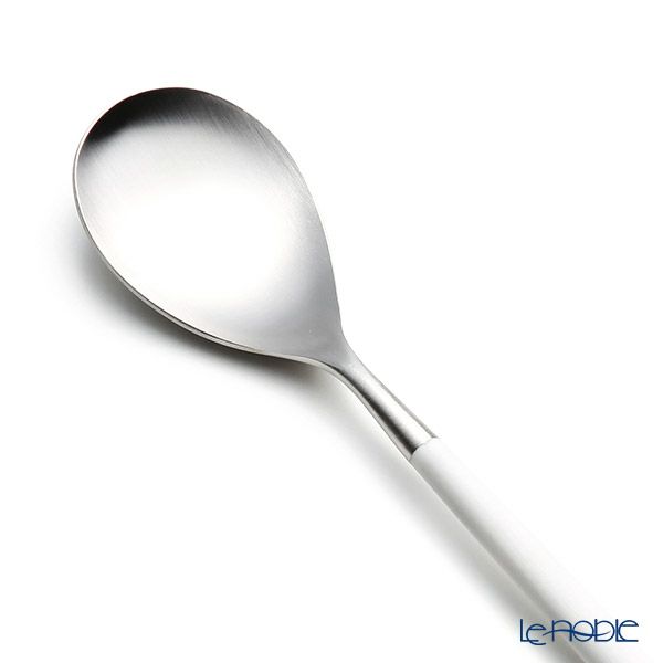 クチポール ミオ MIO ホワイト／シルバー デザートスプーン マット仕上げ