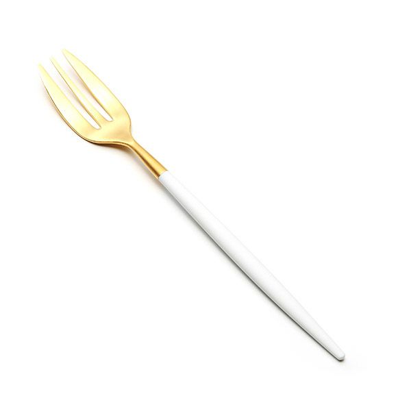 クチポール ミオ MIO ホワイト／ゴールド ペストリーフォーク マット仕上げ