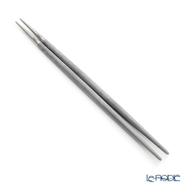 クチポール ゴア GOA グレー／シルバー 箸+箸置セット 22cm マット仕上げ