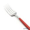 クチポール ゴア GOA レッド／シルバー デザートフォーク 18.5cm マット仕上げ