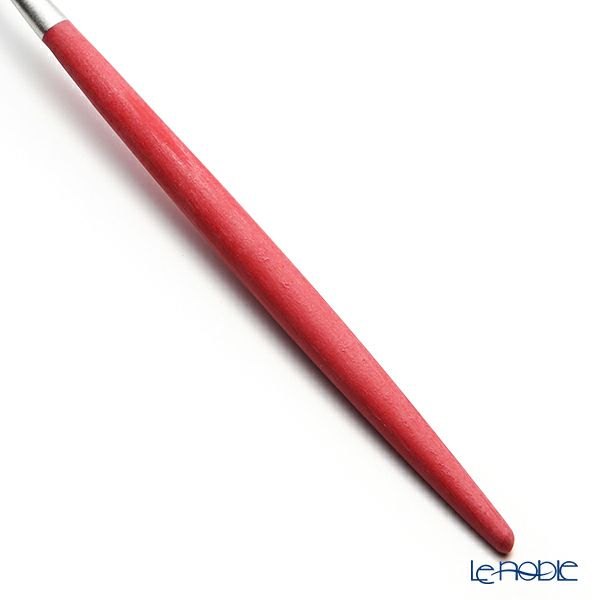 クチポール ゴア GOA レッド／シルバー デザートスプーン 18cm マット仕上げ