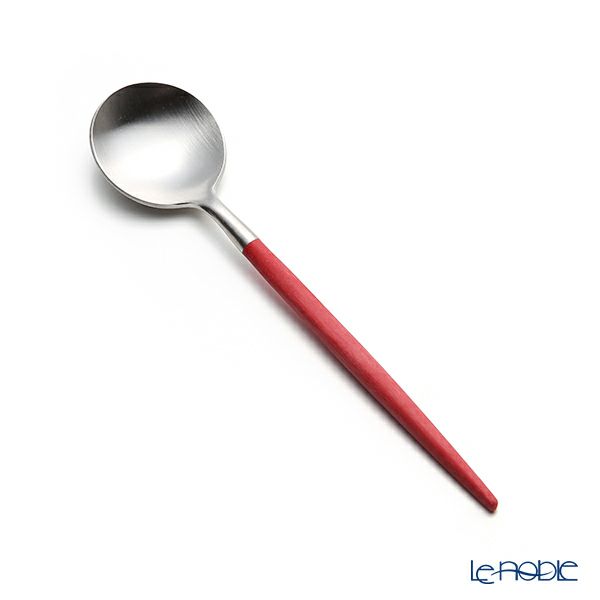 クチポール ゴア GOA レッド／シルバー コーヒー／ティースプーン 13cm マット仕上げ