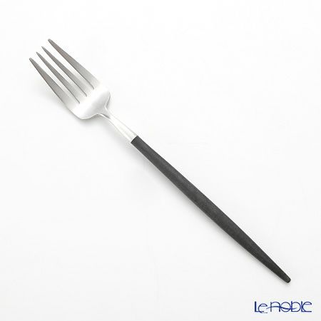 クチポール ゴア GOA ブラック／シルバー デザートフォーク 18.5cm マット仕上げ