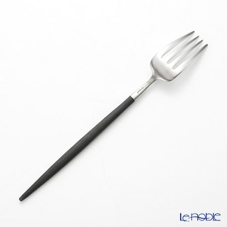 クチポール ゴア GOA ブラック／シルバー デザートフォーク 18.5cm マット仕上げ