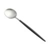 クチポール ゴア GOA ブラック／シルバー デザートスプーン 18cm マット仕上げ