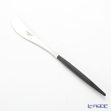クチポール ゴア GOA ブラック／シルバー バタースプレッダー（バターナイフ） 17cm マット仕上げ