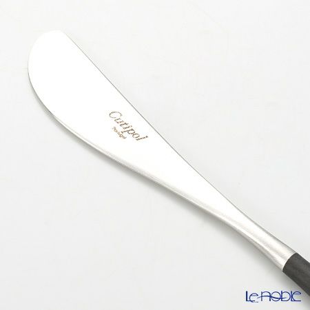 クチポール ゴア GOA ブラック／シルバー バタースプレッダー（バターナイフ） 17cm マット仕上げ