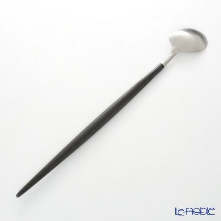クチポール ゴア GOA ブラック／シルバー ロングドリンクスプーン 21cm マット仕上げ