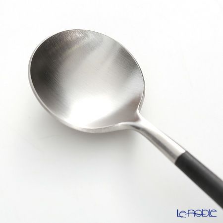 クチポール ゴア GOA ブラック／シルバー ロングドリンクスプーン 21cm マット仕上げ