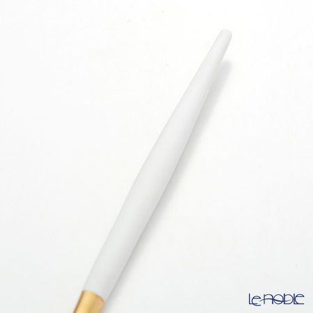 クチポール ゴア GOA ホワイト／ゴールド テーブルナイフ 22cm マット仕上げ