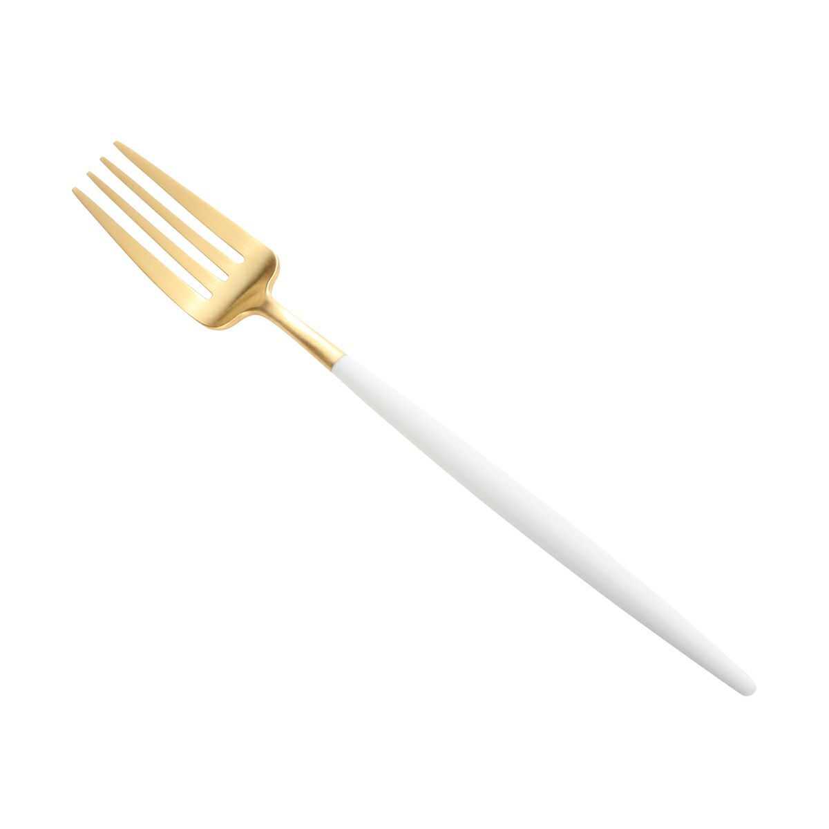 クチポール ゴア GOA ホワイト／ゴールド テーブルフォーク 21.5cm マット仕上げ