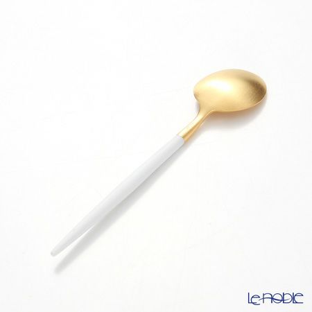 クチポール ゴア GOA ホワイト／ゴールド コーヒー／ティースプーン 13cm マット仕上げ