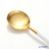クチポール ゴア GOA ホワイト／ゴールド コーヒー／ティースプーン 13cm マット仕上げ