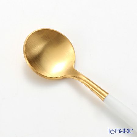 クチポール ゴア GOA ホワイト／ゴールド モカ／エスプレッソスプーン 10.5cm マット仕上げ