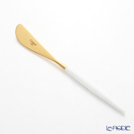 クチポール ゴア GOA ホワイト／ゴールド バタースプレッダー（バターナイフ） 17cm マット仕上げ