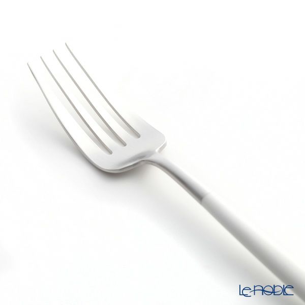 クチポール ゴア GOA ホワイト／シルバー テーブルフォーク 21.5cm マット仕上げ