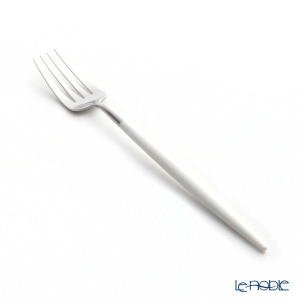 クチポール ゴア GOA ホワイト／シルバー デザートフォーク 18.5cm マット仕上げ
