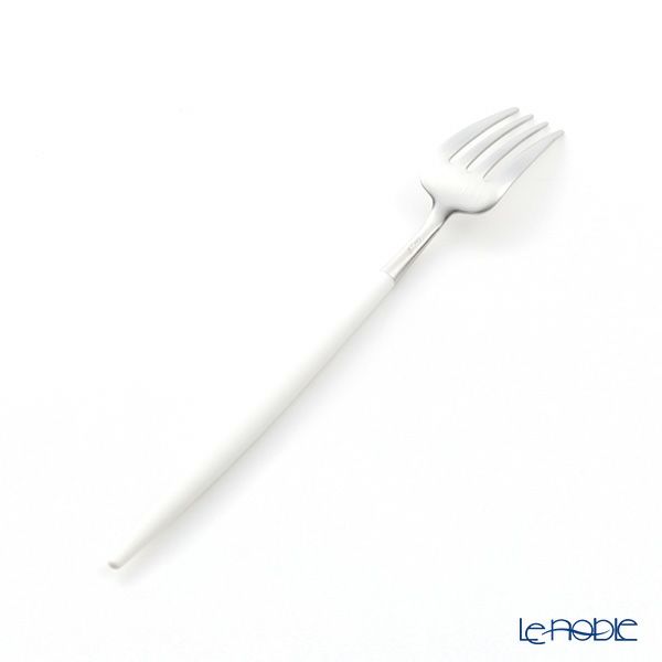 クチポール ゴア GOA ホワイト／シルバー デザートフォーク 18.5cm マット仕上げ