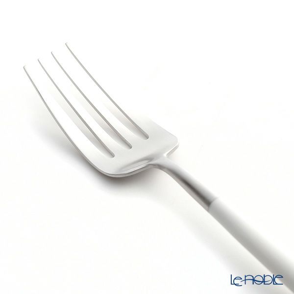 クチポール ゴア GOA ホワイト／シルバー デザートフォーク 18.5cm マット仕上げ