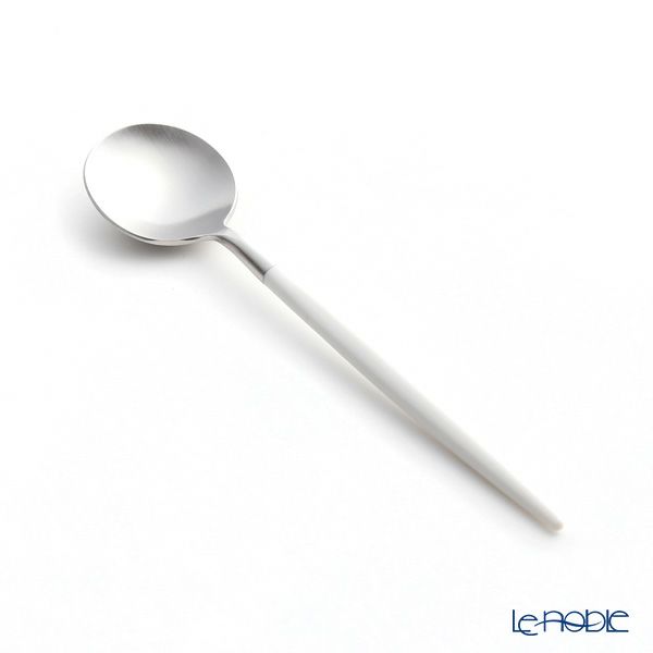 クチポール ゴア GOA ホワイト／シルバー コーヒー／ティースプーン 13cm マット仕上げ