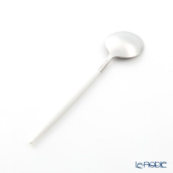 クチポール ゴア GOA ホワイト／シルバー コーヒー／ティースプーン 13cm マット仕上げ