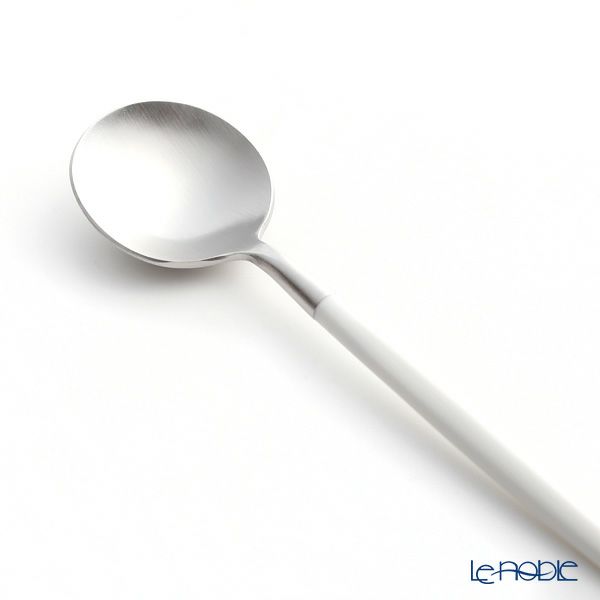 クチポール ゴア GOA ホワイト／シルバー コーヒー／ティースプーン 13cm マット仕上げ