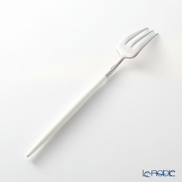 クチポール ゴア GOA ホワイト／シルバー ペストリーフォーク／ケーキフォーク 17cm マット仕上げ