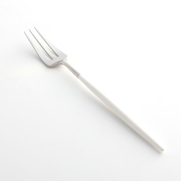 クチポール ゴア GOA ホワイト／シルバー ペストリーフォーク／ケーキフォーク 17cm マット仕上げ