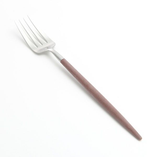 クチポール ゴア GOA ブラウン／シルバー デザートフォーク 18.5cm マット仕上げ