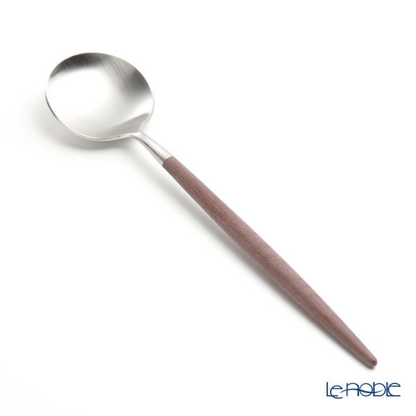 クチポール ゴア GOA ブラウン／シルバー デザートスプーン 18cm マット仕上げ