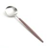 クチポール ゴア GOA ブラウン／シルバー デザートスプーン 18cm マット仕上げ