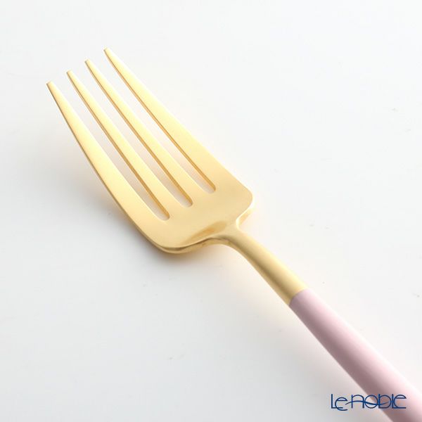クチポール ゴア GOA ピンク／ゴールド デザートフォーク 18.5cm マット仕上げ