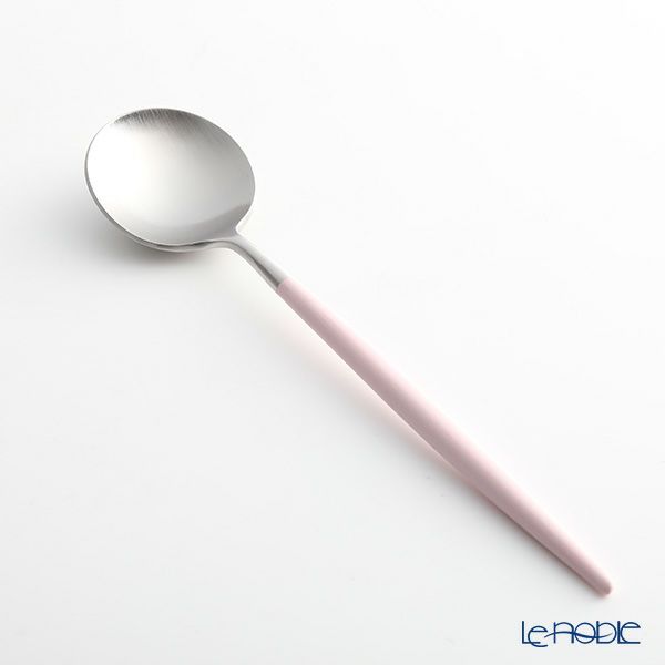 クチポール ゴア GOA ピンク／シルバー デザートスプーン 18cm マット仕上げ