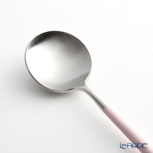 クチポール ゴア GOA ピンク／シルバー デザートスプーン 18cm マット仕上げ