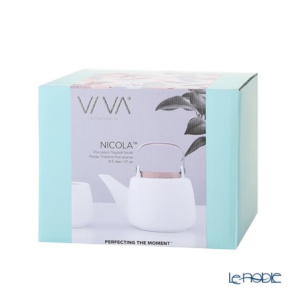 VIVA Scandinavia ビバ スカンジナビア NICOLA ニコラ ティーポット ストレーナー付 500ml ピュアホワイト V36002