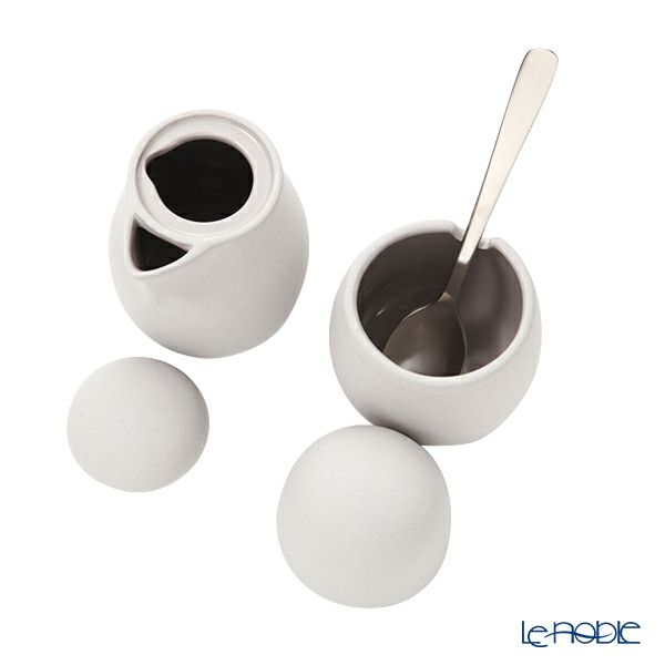 VIVA Scandinavia ビバ スカンジナビア NINA ニーナ シュガー130ml ＆ クリーマー200ml スプーン付 セット グレイ V79402