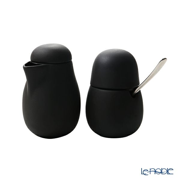 VIVA Scandinavia ビバ スカンジナビア NINA ニーナ シュガー130ml ＆ クリーマー200ml スプーン付 セット ブラック V79445