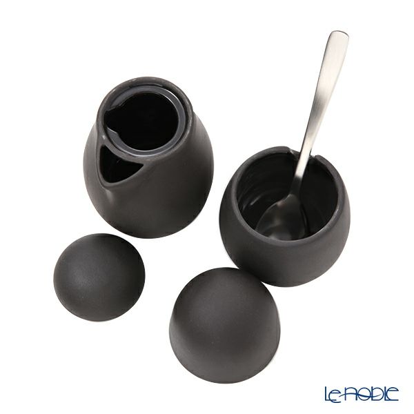 VIVA Scandinavia ビバ スカンジナビア NINA ニーナ シュガー130ml ＆ クリーマー200ml スプーン付 セット ブラック V79445