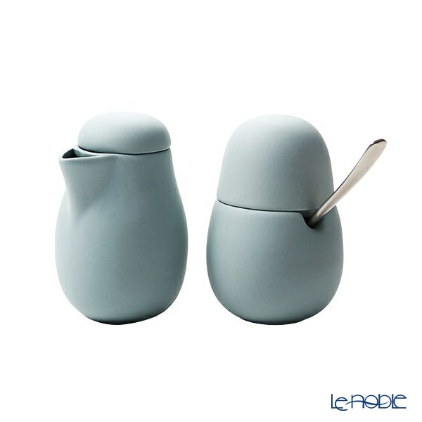 VIVA Scandinavia ビバ スカンジナビア NINA ニーナ シュガー130ml ＆ クリーマー200ml スプーン付 セット ペールブルー V79446