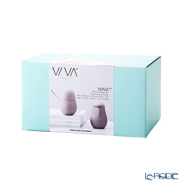 VIVA Scandinavia ビバ スカンジナビア NINA ニーナ シュガー130ml ＆ クリーマー200ml スプーン付 セット パウダーブラウン V79462