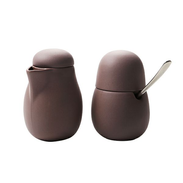 VIVA Scandinavia ビバ スカンジナビア NINA ニーナ シュガー130ml ＆ クリーマー200ml スプーン付 セット パウダーブラウン V79462