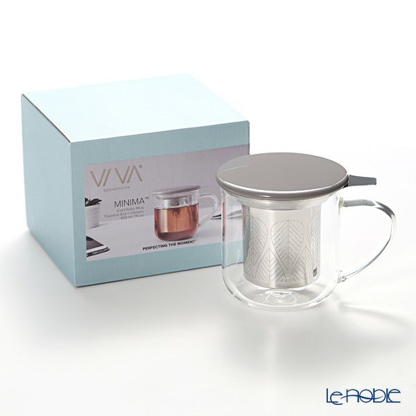VIVA Scandinavia ビバ スカンジナビア MINIMA ミニマ EVA こし器付ガラス製マグ（グレイ） 450ml